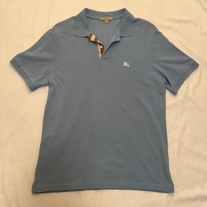 Authentic Burberry Brit Men’s blue collared shirt size Large